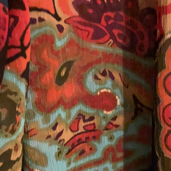 Fashion Bug sheer paisley tunic caftan plus size 1X - Picture 11 of 13